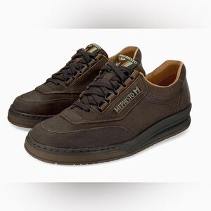 Mephisto Womens 9.5 Match Runoff Air-Jet Brown Leather Comfort Walking Shoes